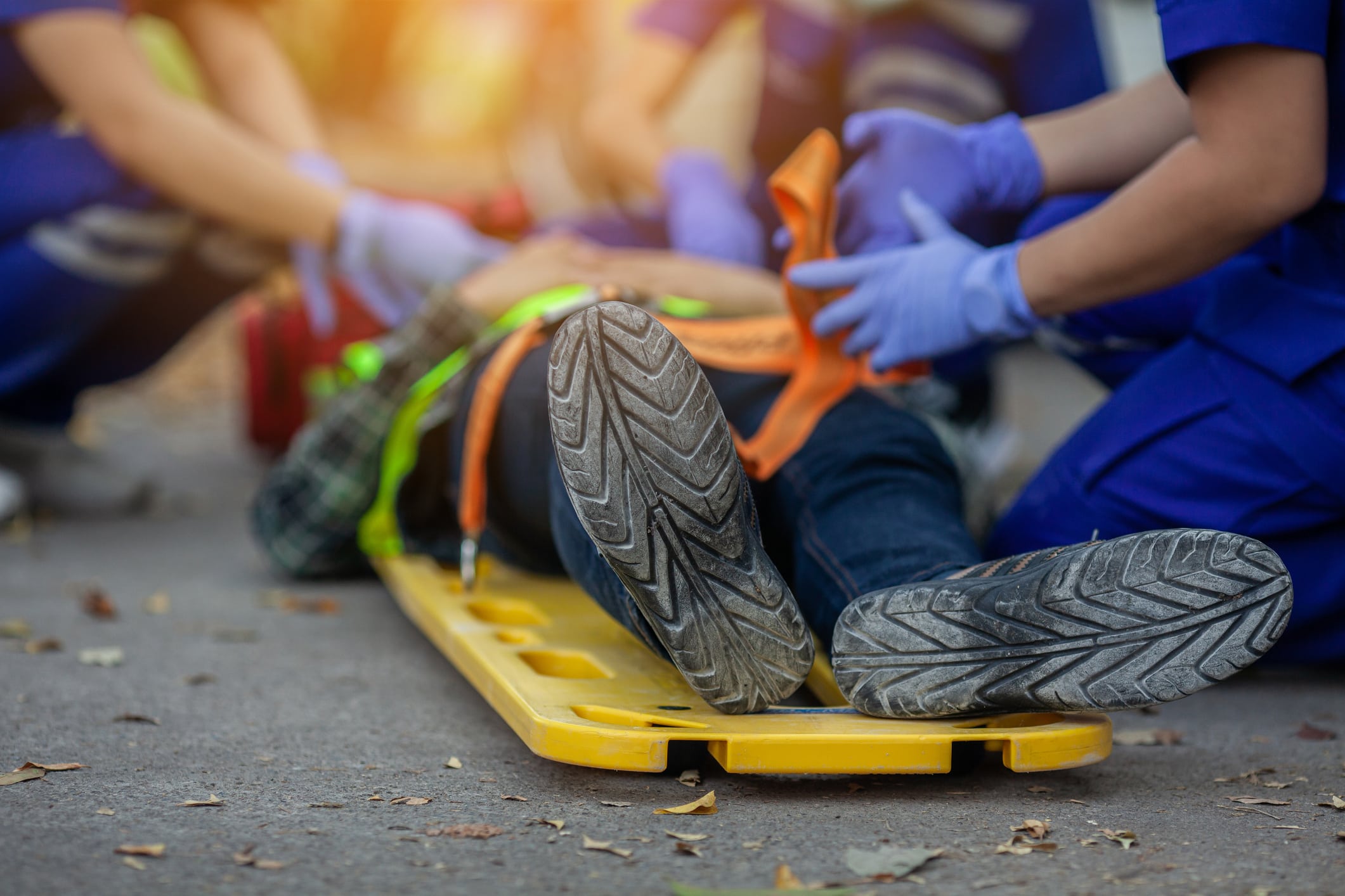 Construction Site Injury - paramedics called